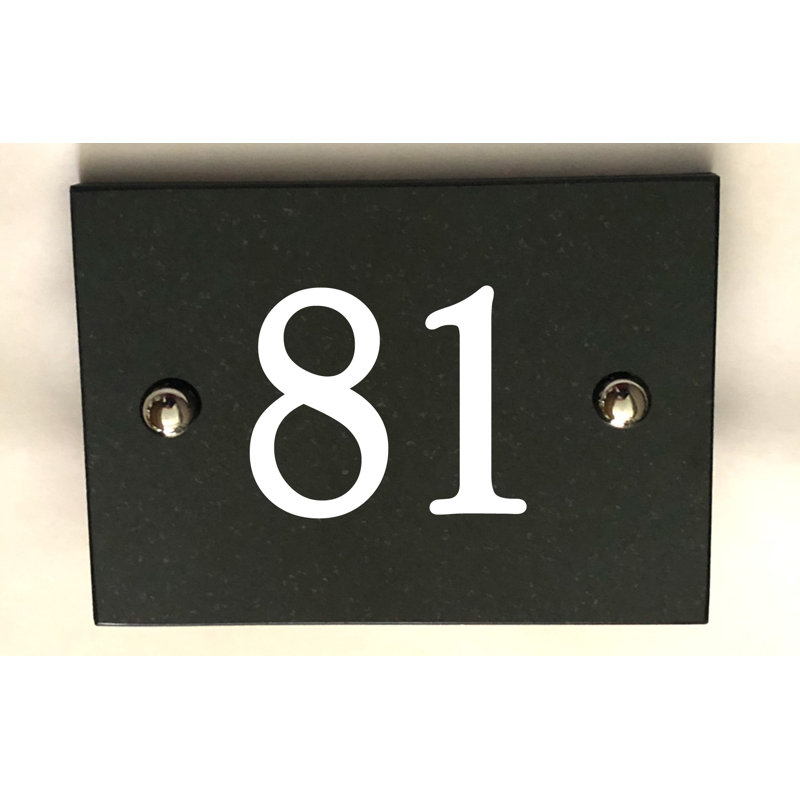 Brumby 10cm H Reflective Stone House Number, 81