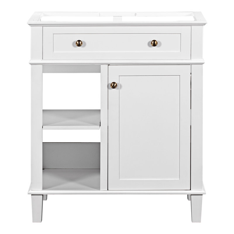 Base de meuble-lavabo simple en blanc seulement