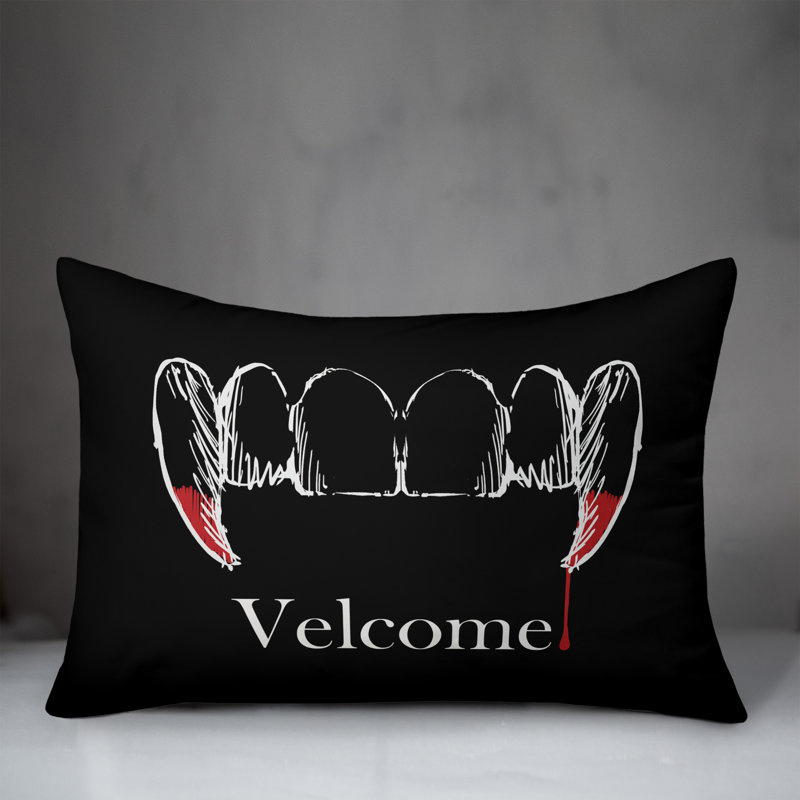  Velcome Vampire Teeth Lumbar Pillow