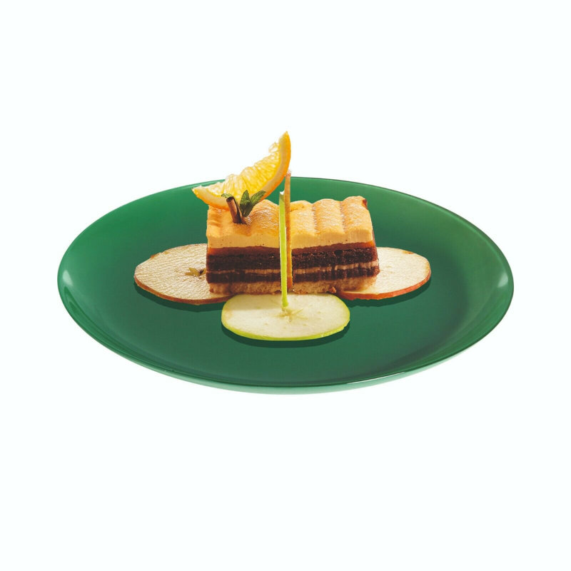 Damera Salad or Dessert Plate, Forest Green