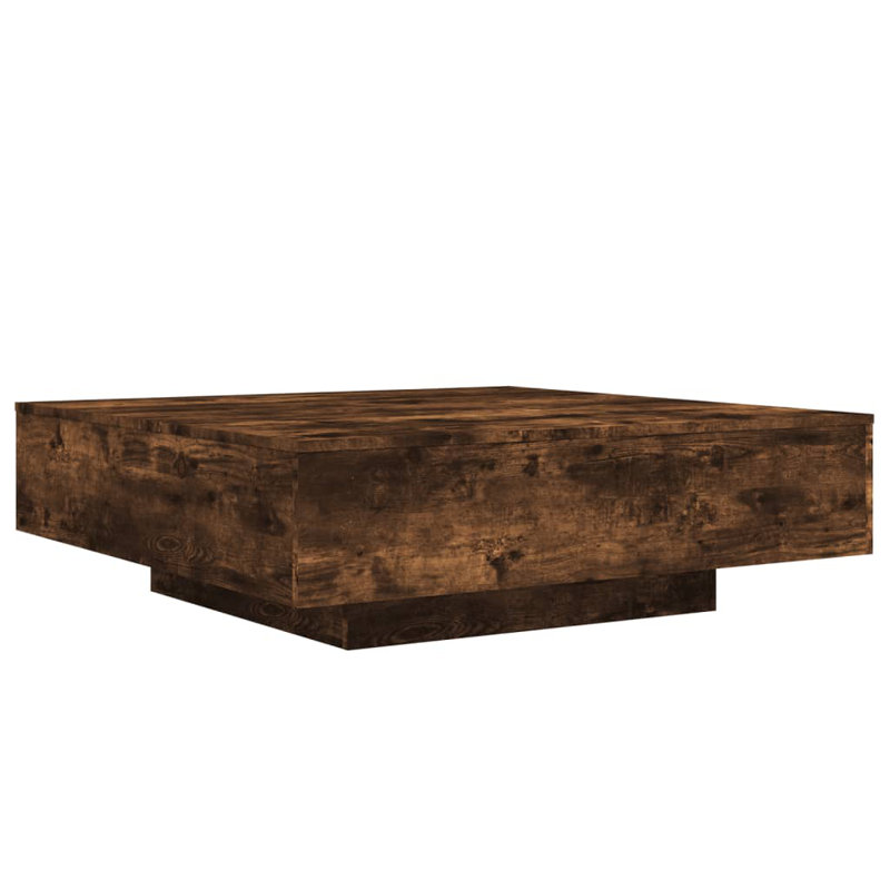 Jlea Pedestal Coffee Table, 31cm H x 100cm L x 100cm W, Smoked Oak