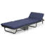 Lit pliant roulant sur roulettes, lit pliant pliable avec matelas en mousse, lit de camping-92417711