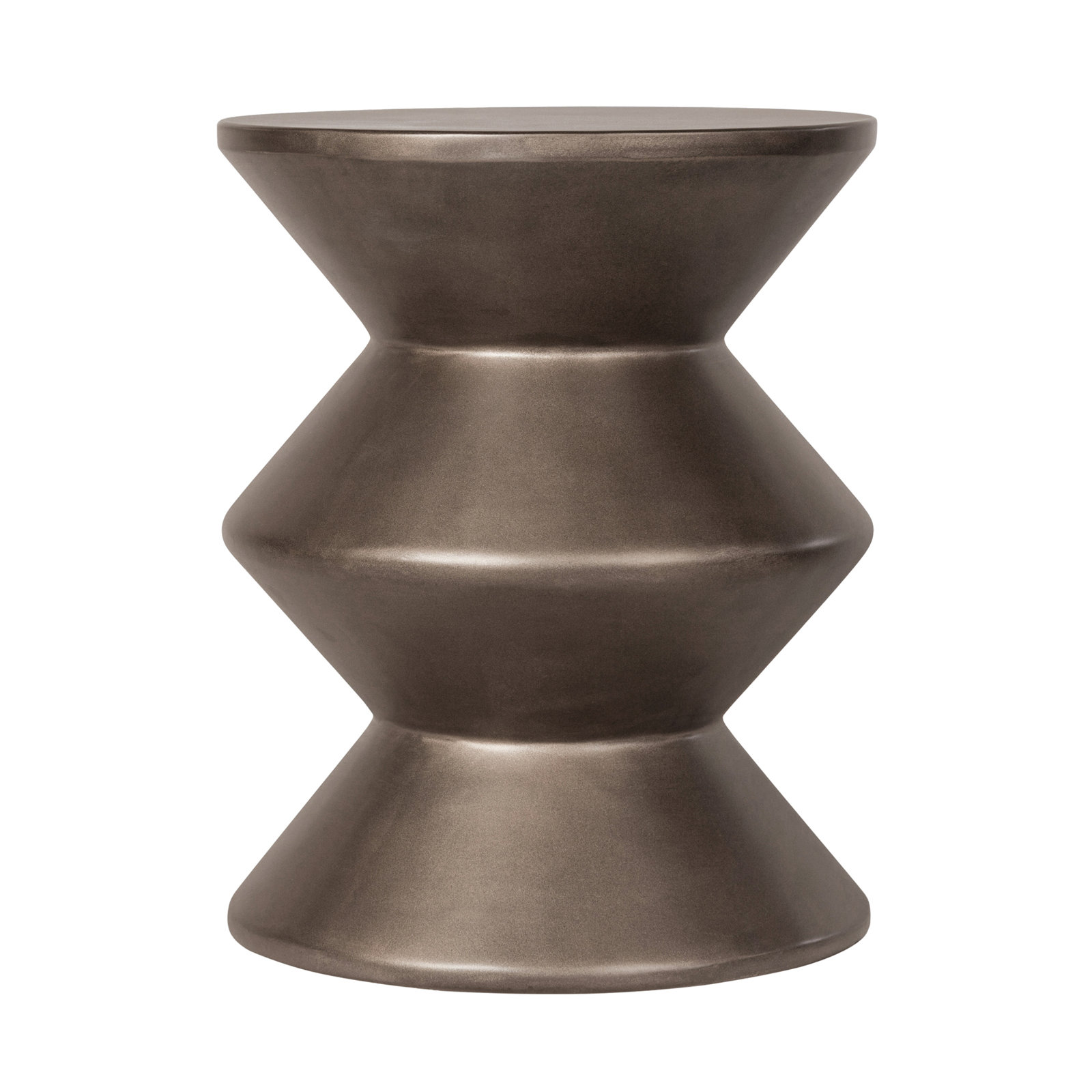 Isiah Concrete Inverted Side Table, Bronze