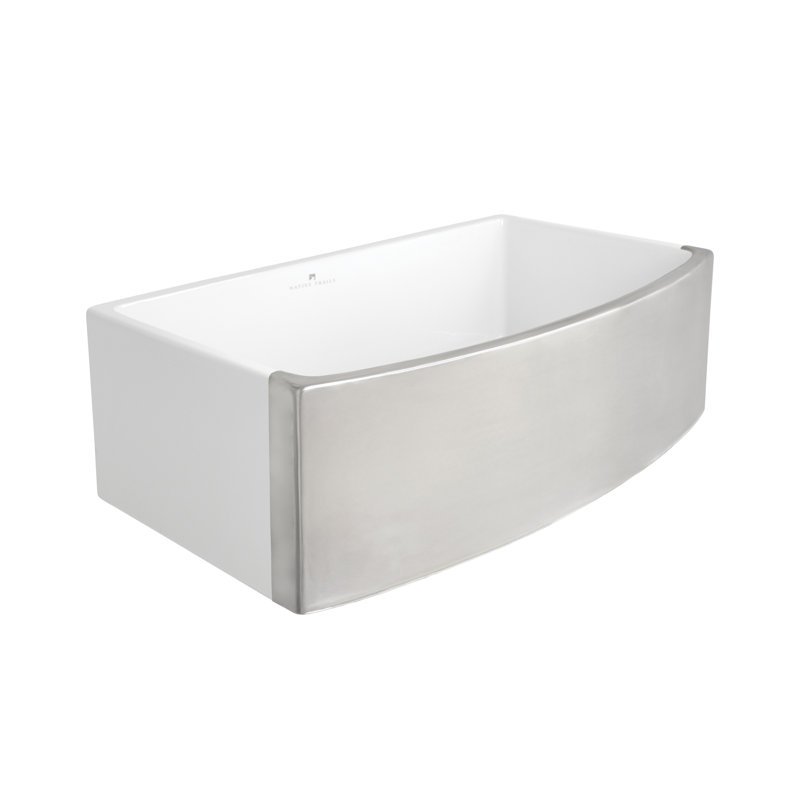 Rendezvous 33"L X 19.5"W Farmhouse/Apron Kitchen Sink, Silver