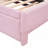 Twin Size Upholstered L-Shaped Upholstered Daybed with Pop Up Trundle, Pink-426085327