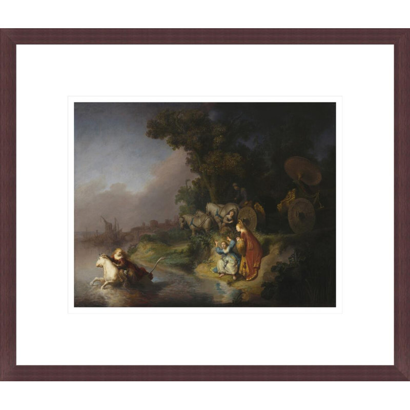 «The Abduction of Europa» par Rembrandt van Rijn - Estampe numérique encadrée, H 13,75 po x l 15,98 po
