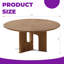 Table basse rustique en placage de bois rustique pour espaces de vie compacts