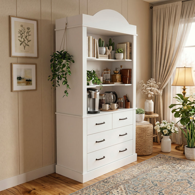 Élégante armoire de rangement blanche