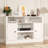 Farmhouse Tv Stand For 65 Inch Tv, Modern Entertainment Center For 55/60/65 Inch Tv, With 2 Doors And Storage Cabinets, Console Table And Media Furniture For Living Room, 55 Inch, White-418567709