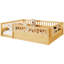 Gray Full - Sized Wood Floor Bed With High Rails, , And Side Storage Shelf, Promotes Safe Exploration Rail Storage, Solid Pine For ' Sleep-1036712152-1036712149