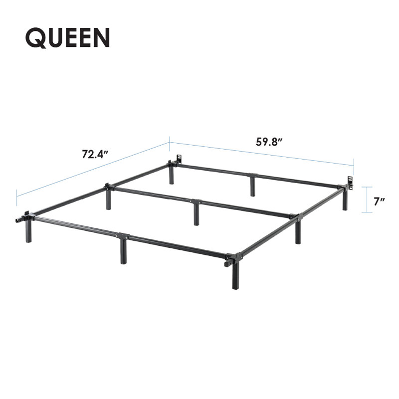 Mollie 7" Steel Bed Frame, Queen
