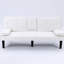 Lit blanc de 67 pouces avec transformation en un clic et rembourrage en éponge pour un porte-gobelet confortable, plusieurs espaces appropriés-1651492207