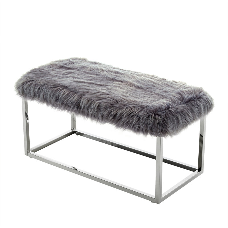 Banc rembourré 40 po, Gris