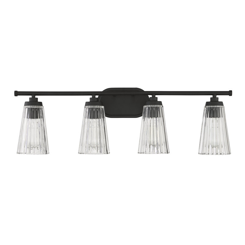 Jeanie 4 - Light Dimmable Bath Sconce, Black