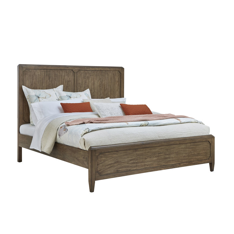 Hollis Brown Queen Transitional Wood Panel Bed
