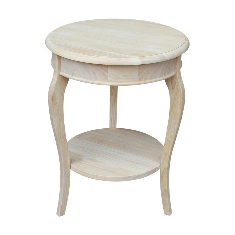 Table de bout en bois massif à 3 pieds Maretti, Brut