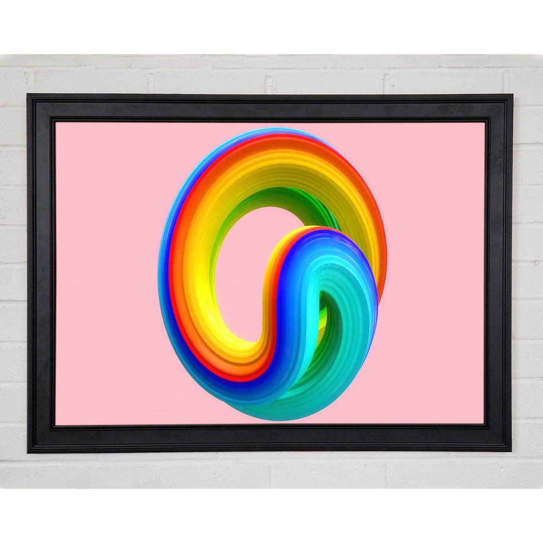 Gerahmtes Leinwandbild The Rainbow Swirl Paste