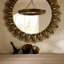 Goldie Round Iron Mirror
