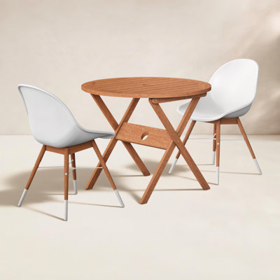 Anautica 35" Eucalyptus Patio Bistro Set