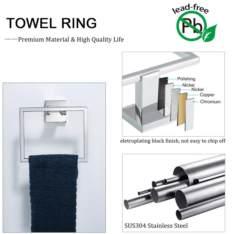 5 - Piece Bathroom Hardware Set, Chrome