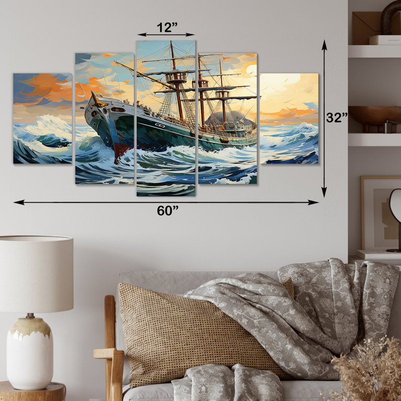 «The Pirate Boat Odyssey S Voyage II - Classics Multipanel», décoration murale