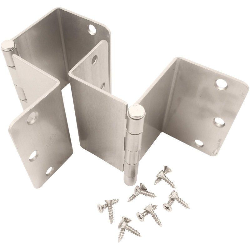 Charnière de porte H 3,5 po x l 2,16 po, Nickel satiné