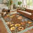 Scalloped Rug Machine Washable Floral Living Room Rugs Non Slip Bedroom Carpet for Nursery Dining Room Dorm Office-60734431-60734416