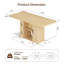 Table de salle à manger SUNCOZE 70 po pour 4 à 6 personnes, table de salle à manger extensible avec tablettes de rangement, plateau épais de 1,38 po, finition en bois naturel résistante aux égratignures, multi-usage pour le bureau de la cuisine de l-399593345