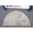 Vintage-Inspired Beige Round Small Turkish Oushak Rug Ideal For Bathroom And Small Entry Spaces