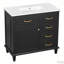 Meuble-lavabo de 36 pouces avec lavabo en céramique, structure en bois massif, armoire en bois aggloméré et peuplier, tiroirs rabattables, tablette réglable et poignées en alliage de zinc-537245264-537245269