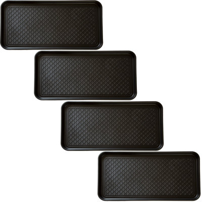 Ensemble de 4 plateaux à bottes en plastique Stalwart