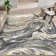  Abstract Harmony Modern Marble Gold Brown Flat-Weave Area Rug