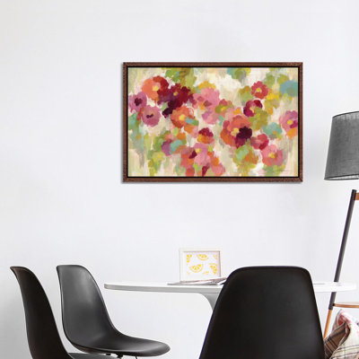 Coral And Emerald Garden I by Silvia Vassileva - Print on Canvas