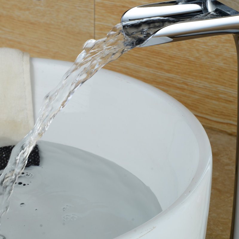 Single-Hole Single-handle Bathroom Faucet with Drain Assembly, Chrome