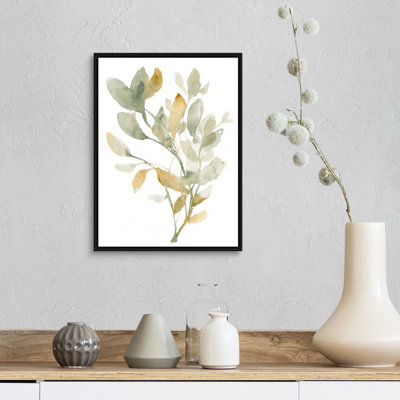 «Sage & Sienna Leaves I», art mural sur toile