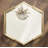 Mirrored Hexagon Tray with Handles