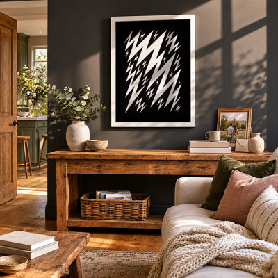 Electric Geometry Geometric - Framed Print