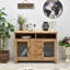 Console rectangulaire en bois manufacturé brun massif