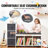Kids Reading Nook Bench 6-Cubby Storage Bookshelf with Seat Cushion White