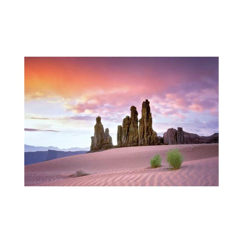 Desert Sunrise by Dennis Frates - Print on Canvas, 66.04cm H x 101.6cm W x 1.91cm D, Wrapped Canvas