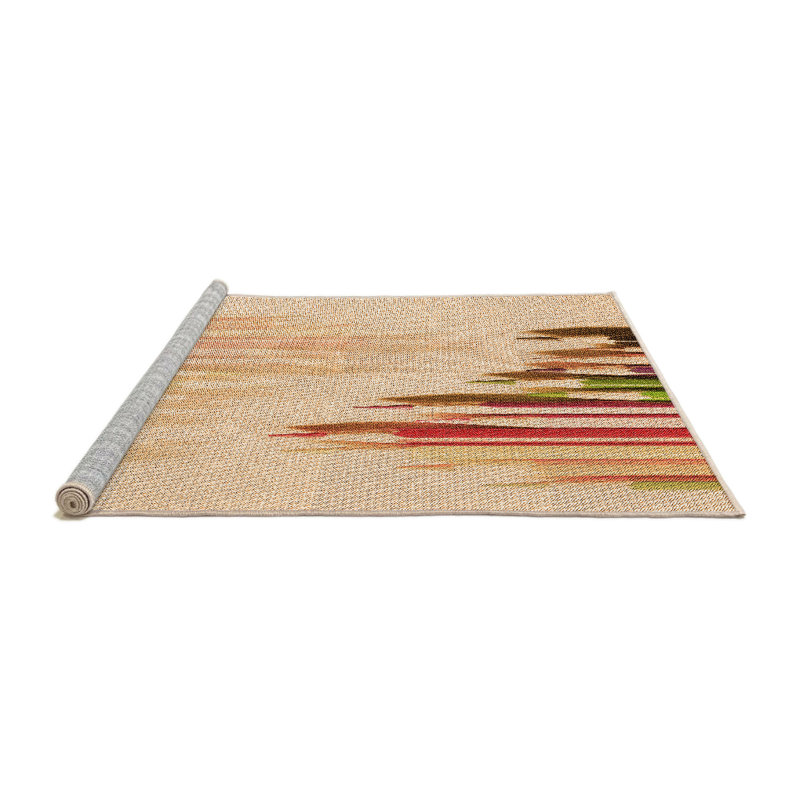 Washable Abstract Indoor Rug, Square 4'