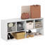 Rangement et organisation de garde-robe, tablette supérieure multifonctionnelle à 6 cubes, empilable, 11,7 x 36 x 15,4 cm, pour chambre, placard, buanderie, blanc