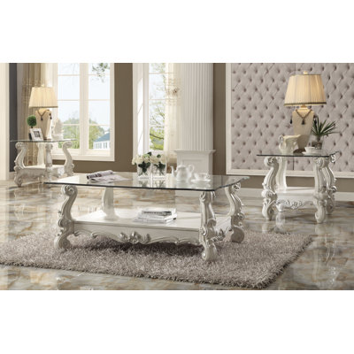 Nekoma 3 - Piece Glass Top Living Room Table Set