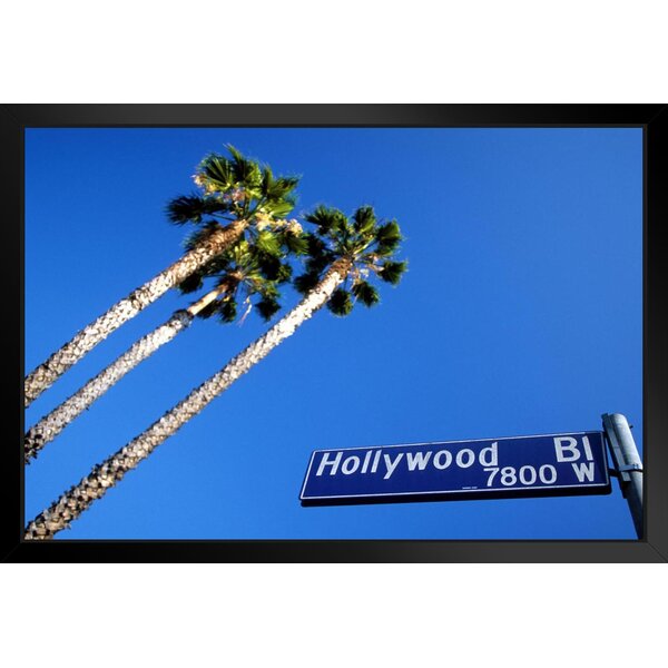 Trinx Hollywood Boulevard Street Sign And Palm Trees Los Angeles ...