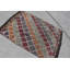 Tapis Boho, tapis audacieux, tapis en laine rouge, tapis rétro, kilim, tapis décoratifs 3,9 x 5,4 pi, tapis turc