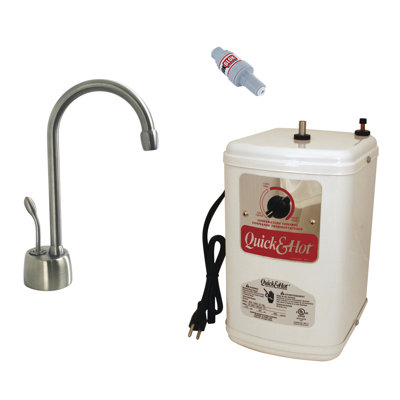 Robinet distributeur d'eau chaude à poignée unique 9 po avec réservoir chauffant Velosah