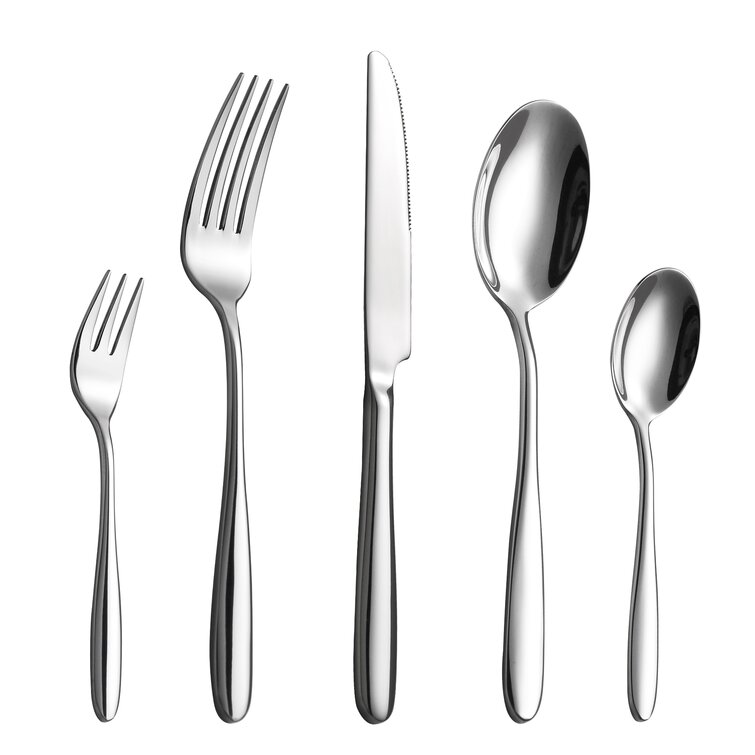 Velaze 20-Piece 18/8 Black Mirror Polished Stainless Steel Eating