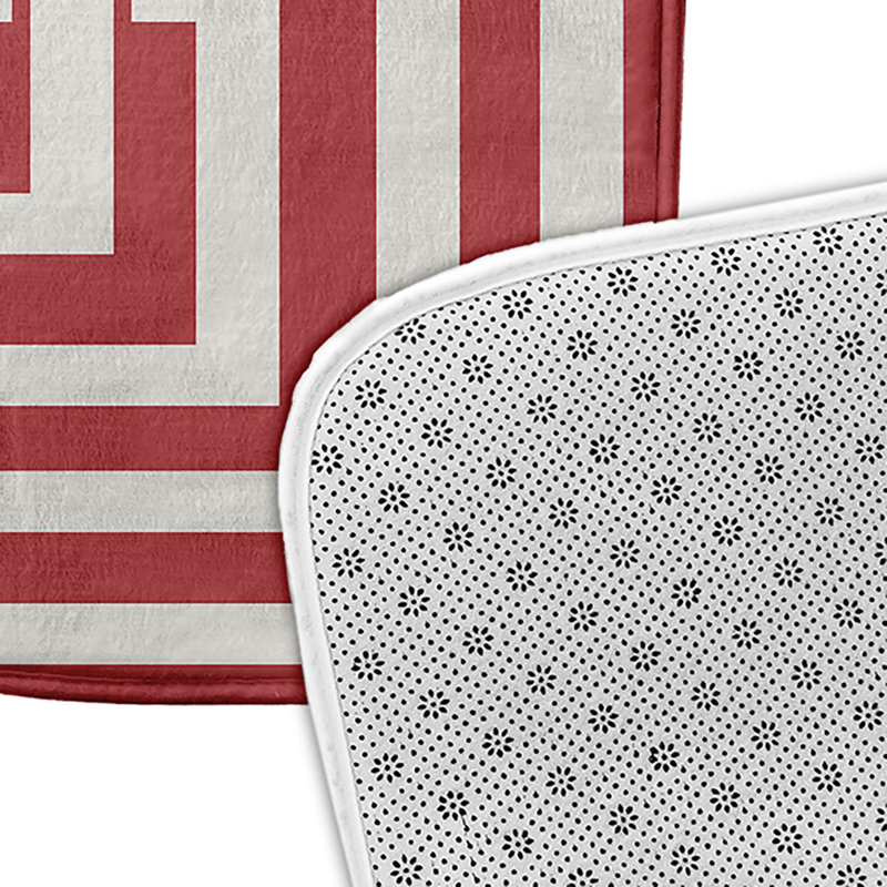 Tapis de bain Nantucket, L 17 po x L 24 po, Rouge