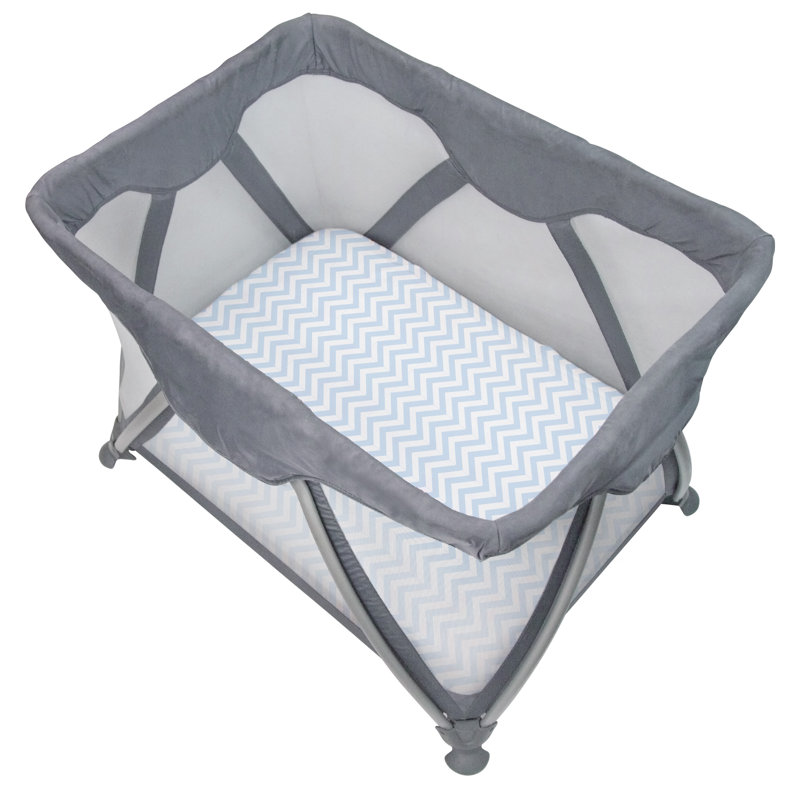 Drap pour berceau Royston, Chevron bleu