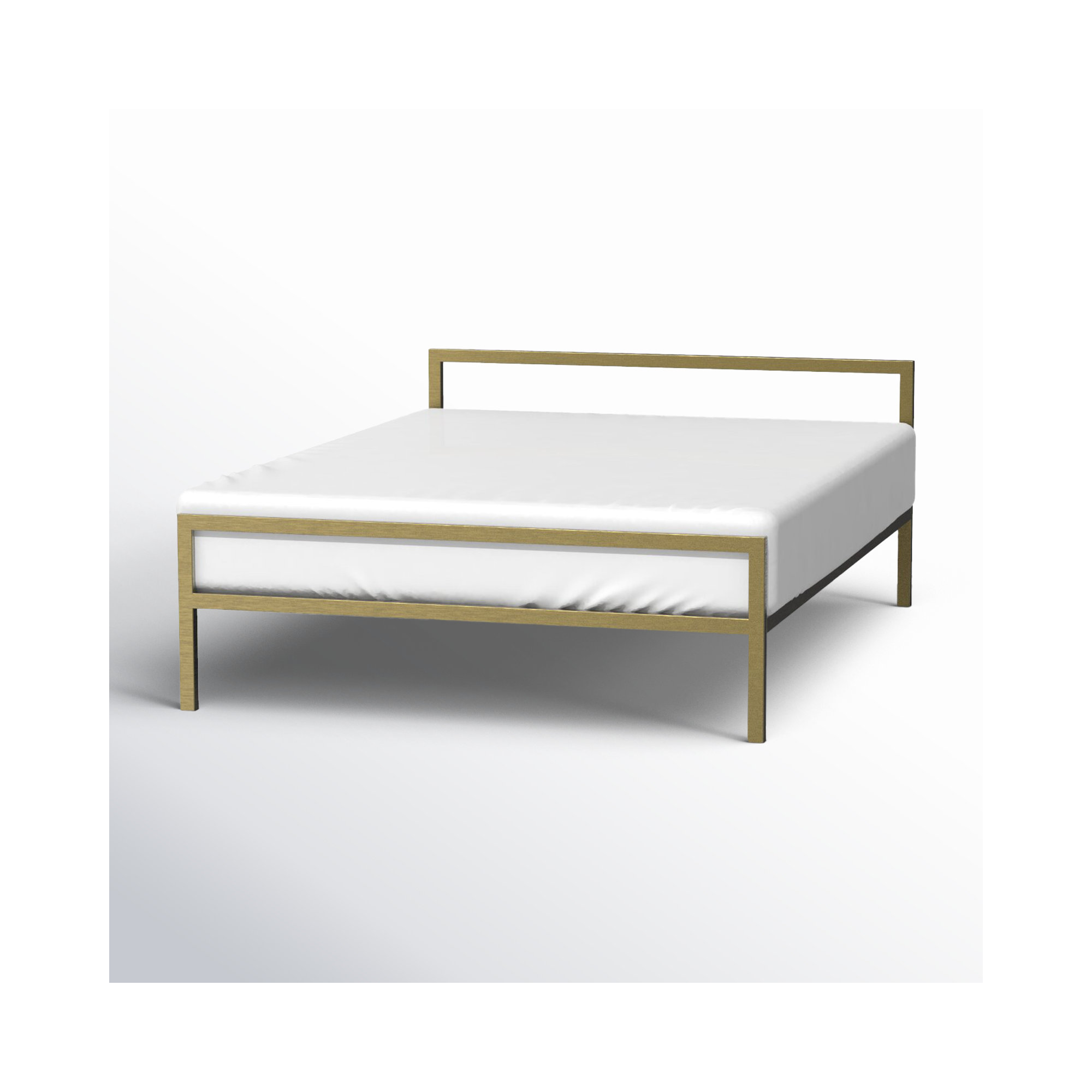 Aston Open-Frame Bed, King, Gold